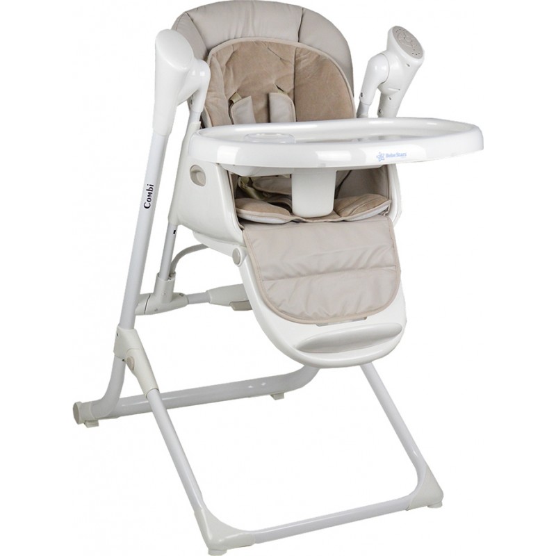 Καρέκλα Φαγητού και Ηλεκτρική Κούνια Bebe Stars Combi Beige Καρέκλα Φαγητού και Ηλεκτρική Κούνια Bebe Stars Combi Beige