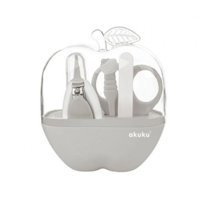 Βρεφικό Σετ Περιποίησης Νυχιών Akuku Baby Care Kit Apple Grey