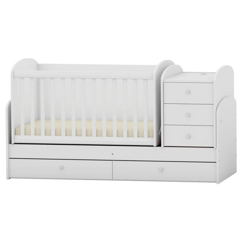 Πολυμορφικό Κρεβάτι Κούνια Arbor Baby  Junior Λευκό 