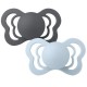 Πιπίλες BIBS Couture Silicone Iron Baby Blue One size 2 τμχ.