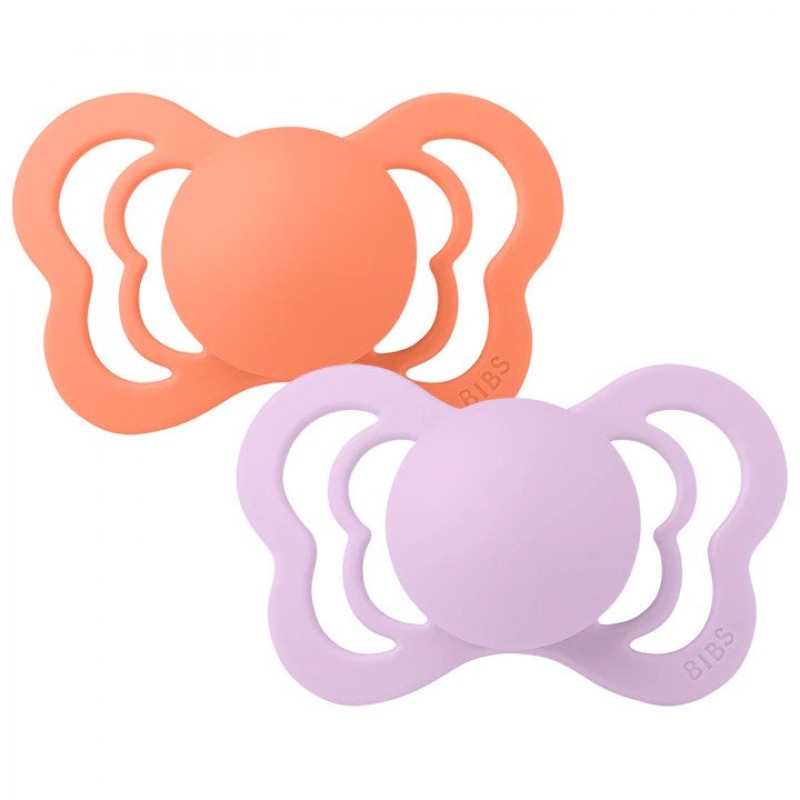 Πιπίλες BIBS Couture Silicone Papaya Violent Sky One size 2 τμχ.