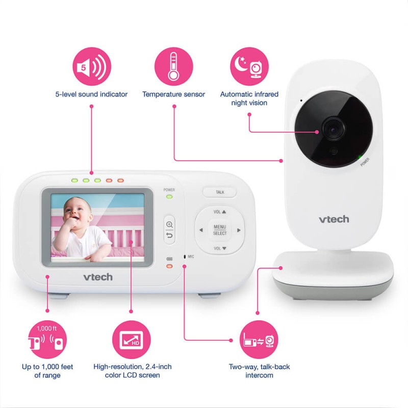 Ενδοεπικοινωνία με Κάμερα Vtech Baby phone Video Safe Sound – VM2251 