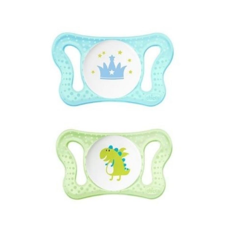 Πιπίλα σιλικόνης Chicco Physio Micro Μπλε 0-2m 2τμχ