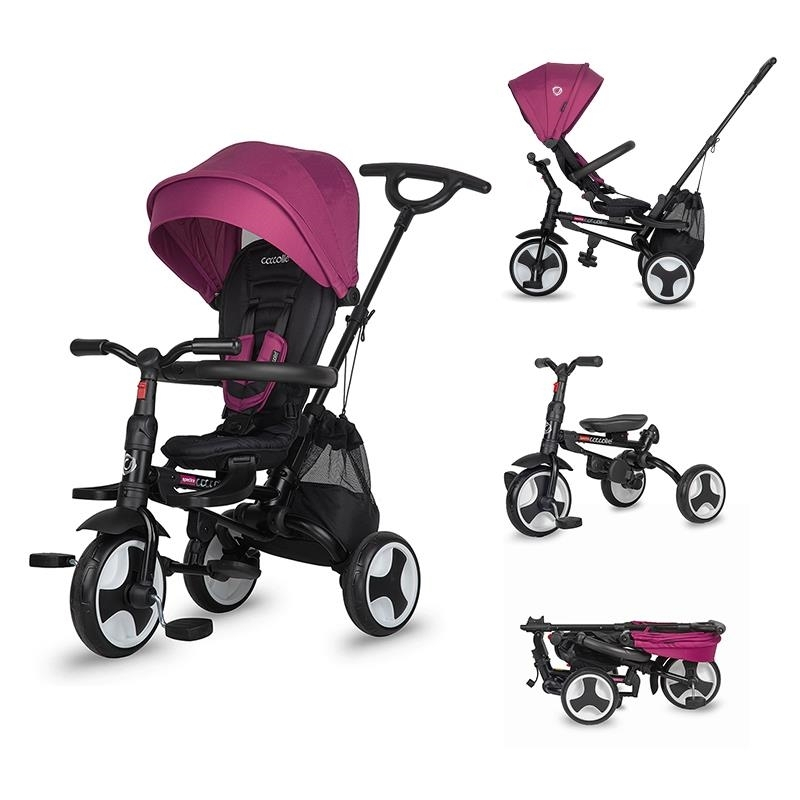 Τρίκυκλο Αναδιπλούμενο Ποδηλατάκι Smart Baby Coccolle Spectra Plus Magenta