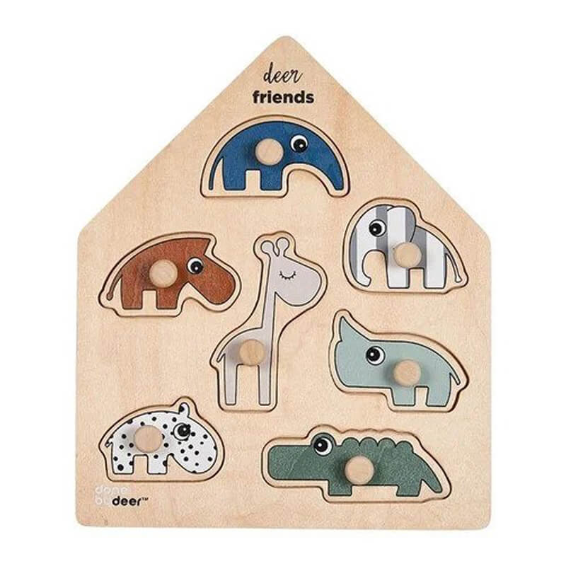 Ξύλινο Παιχνίδι Kids Peg Puzzle Done By Deer Deer Friends