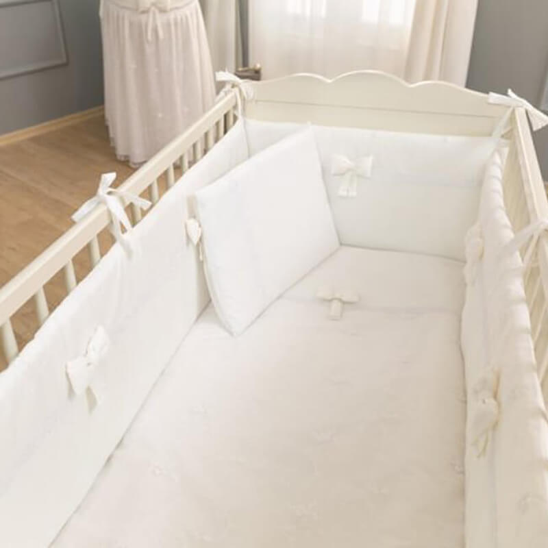 Σετ Προίκας Funna Baby Κούνιας 3τεμ. 192x40cm Premium White