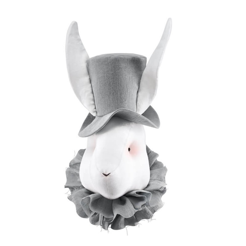 Χειροποίητο Kρεμαστό Tοίχου Love me Decoration Rabbit Graphite Hat