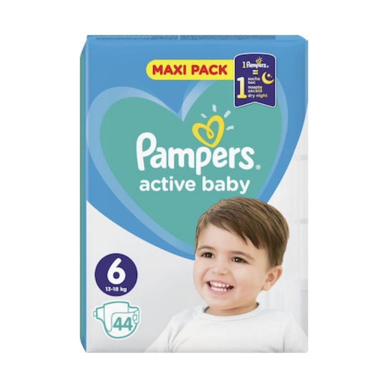 Πάνες Pampers Active Baby No.6 (13-18kg) 44τμχ
