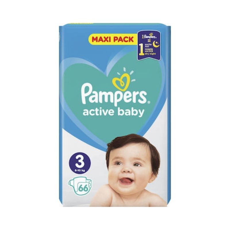 Πάνες Pampers Active Baby No.3 (4-10kg) 66τμχ