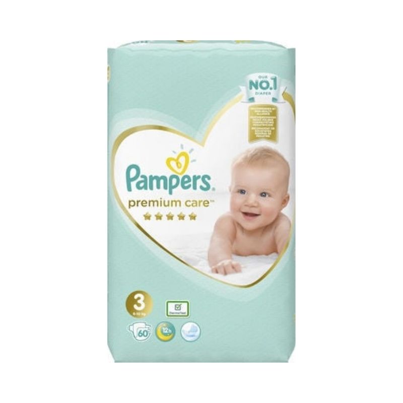 Πάνες Pampers Premium Care No.3 (4-10kg) 60τμχ