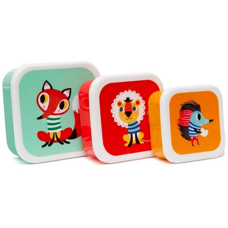 Μπωλ με Καπάκι Petit Monkey Animals (3τμχ.)