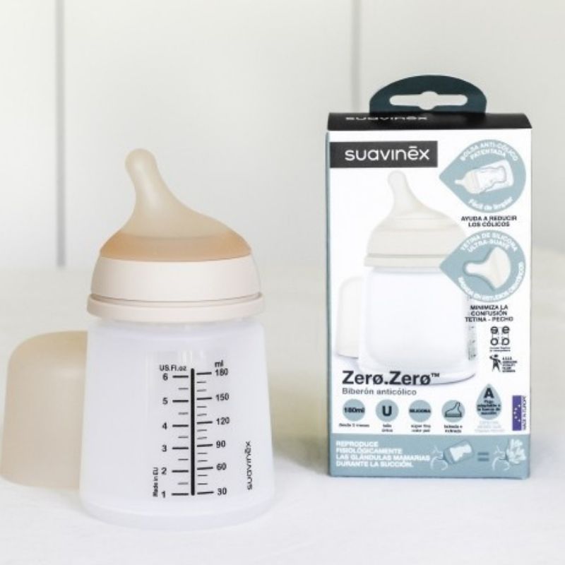 Πλαστικό Μπιμπερό Suavinex κατά των κολικών 180ml με ελεγχόμενη ροή