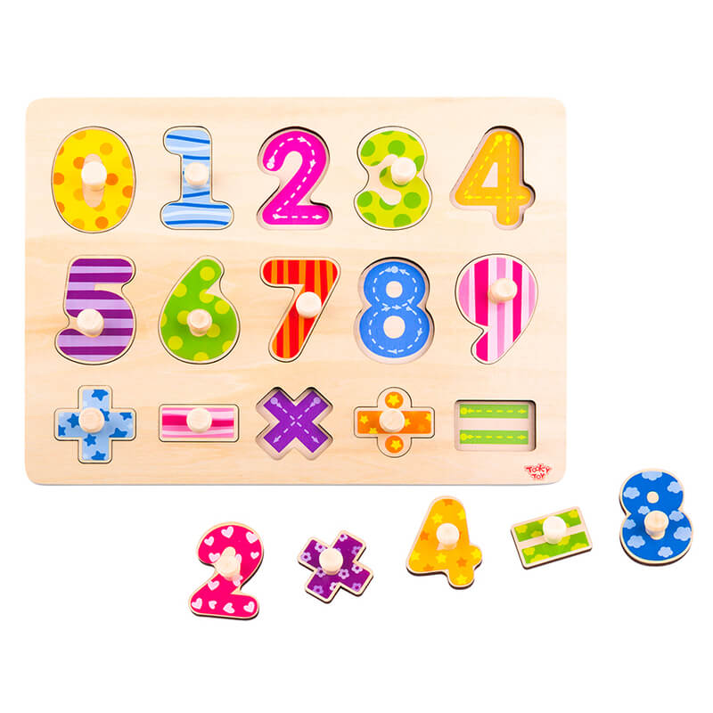 Ξύλινο Εκπαιδευτικό Puzzle Tooky Toy Numbers (15τμχ.)