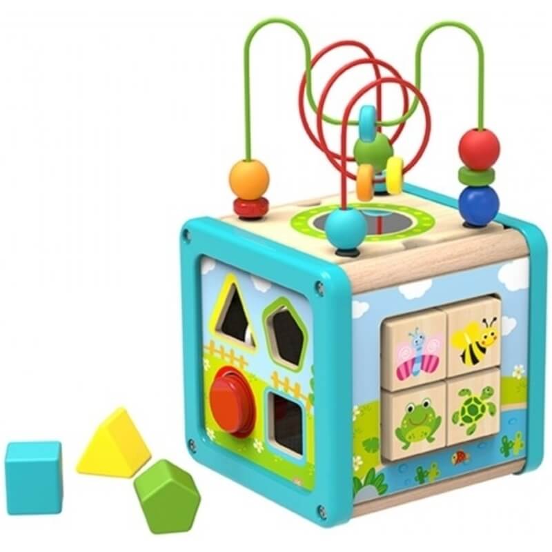 Ξύλινος Κύβος Δραστηριοτήτων Tooky Toy TL088 Play Cube