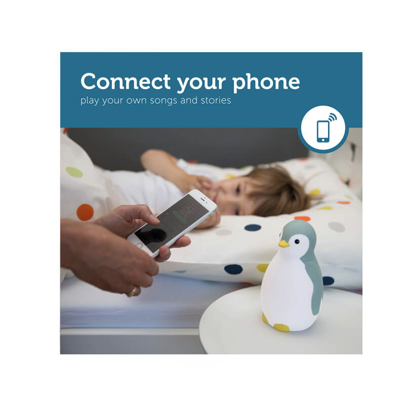 Ξυπνητήρι εκμάθησης, Bluetooth Ηχείο, φώς νυκτός ZAZU Pam πιγκουίνος Grey Ξυπνητήρι εκμάθησης, Bluetooth Ηχείο, φώς νυκτός ZAZU Pam πιγκουίνος Grey