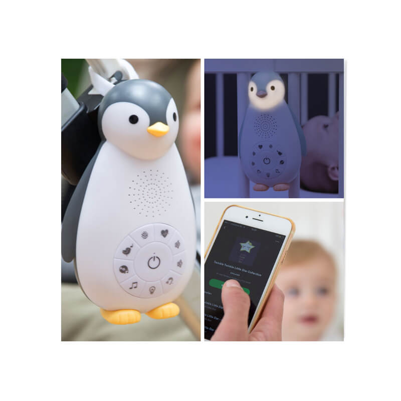 Συσκευή νανουρίσματος, Bluetooth, φως νυκτός ZAZU Zoe ο Πιγκουίνος Grey Συσκευή νανουρίσματος, Bluetooth, φως νυκτός ZAZU Zoe ο Πιγκουίνος Grey