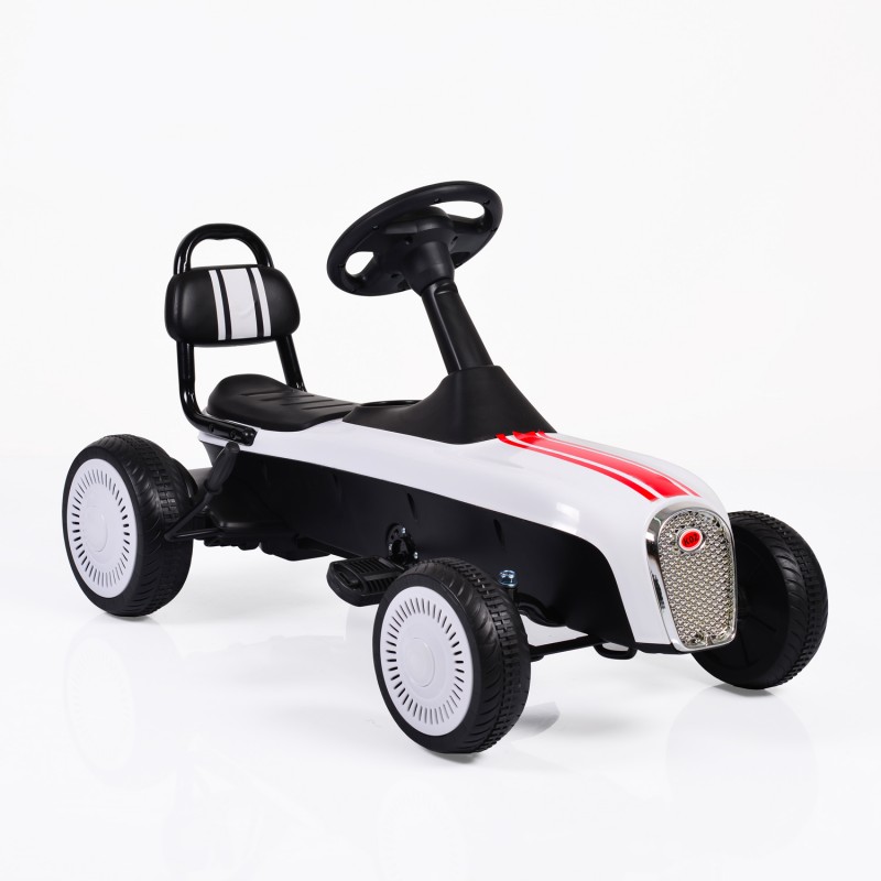 Παιδικό αυτοκινητάκι Byox με πεντάλ Karting Retro K02 White