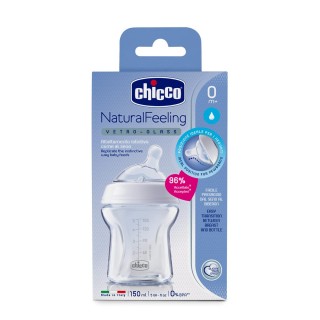 Μπιμπερό γυάλινο Chicco Natural Feeling 150ml 0m+