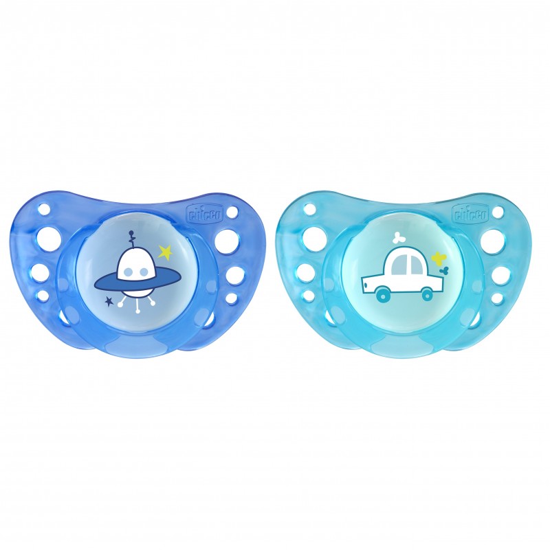 Πιπίλα σιλικόνης Chicco Physio Air Μπλε 16-36m 2τμχ