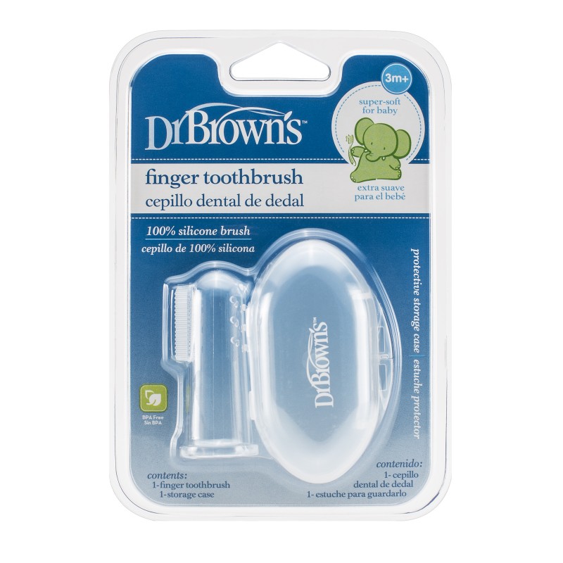 Βρεφική δακτυλική οδοντόβουρτσα σιλικόνης Dr.Brown's