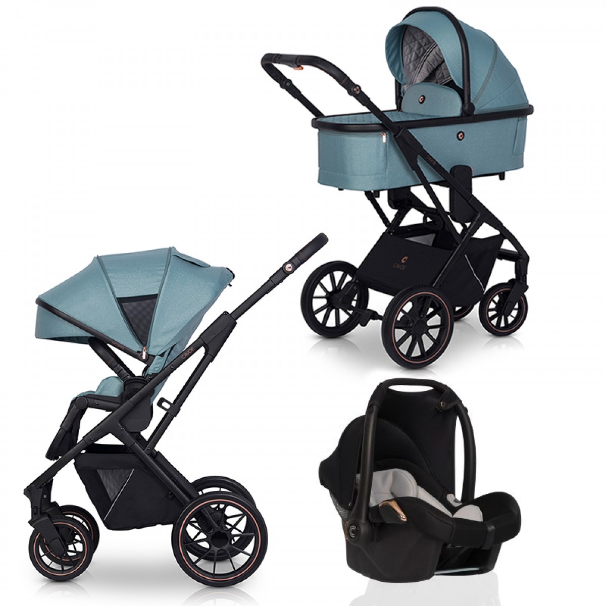 Καρότσι Cavoe Axo Shine 3 in 1 Boho Green