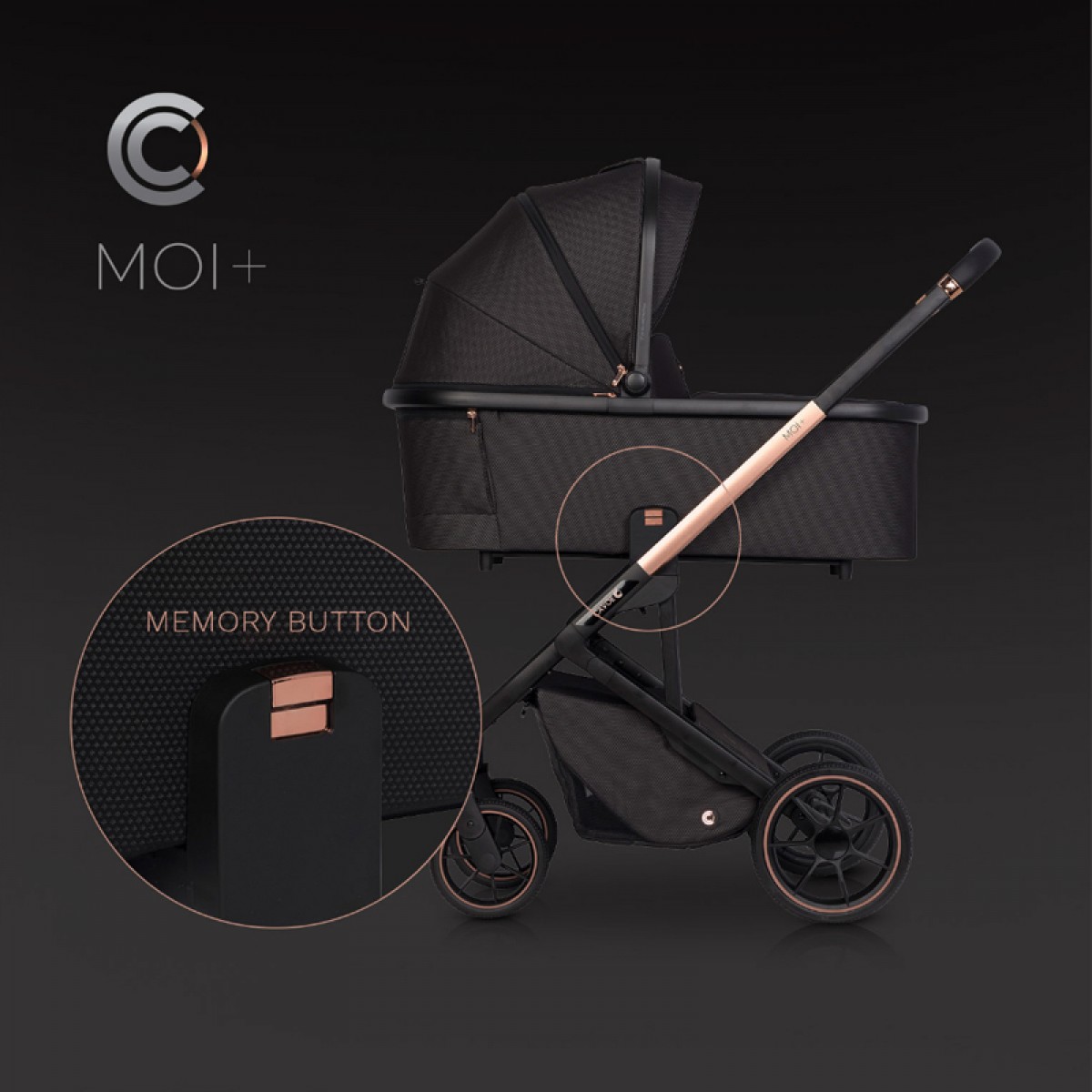 Πορτ Μπεμπέ για παιδικό καρότσι Cavoe Moi+ Meteorite