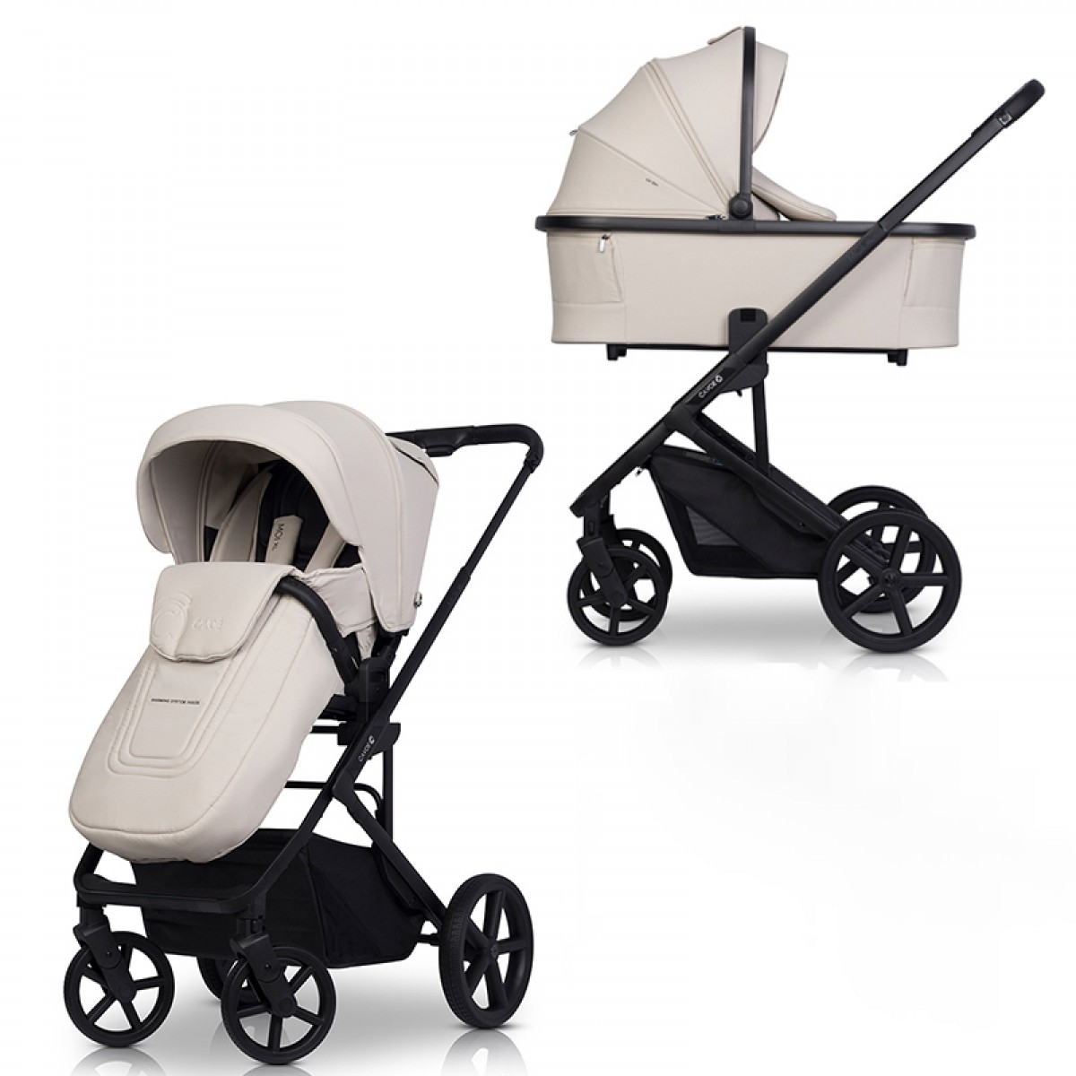 Καρότσι Cavoe Moi XL 2in1 Ecru