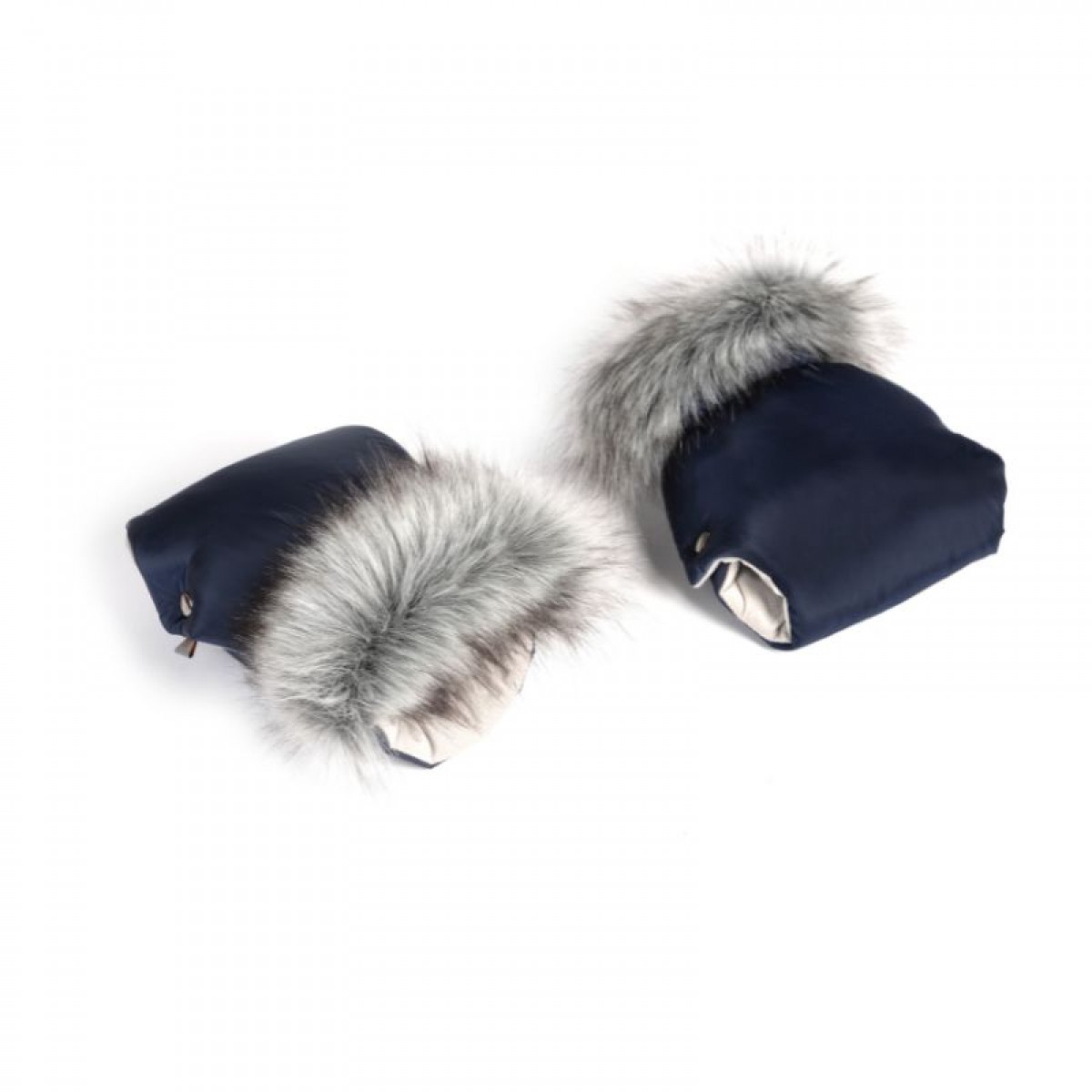 Γάντια Καροτσιού Tesoro Χούφτα με Γούνα Navy Blue