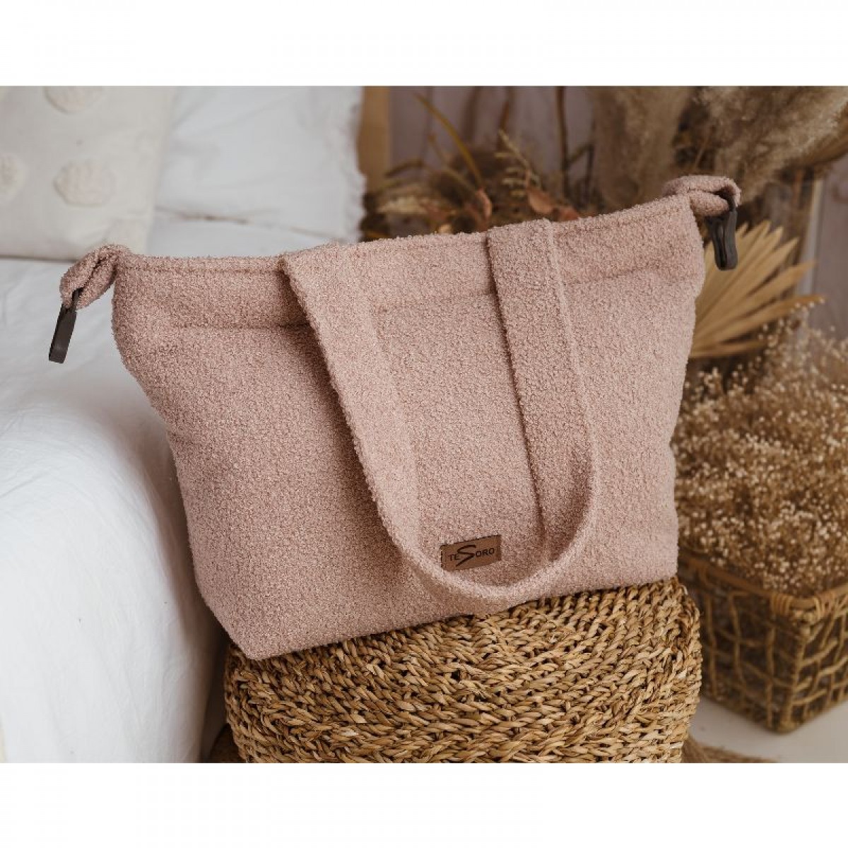 Τσάντα Tesoro Boucle Rose