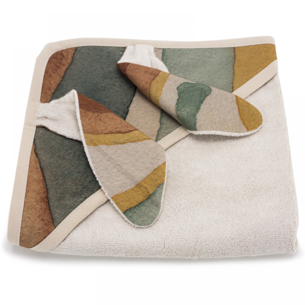 Πετσέτα με κουκούλα Makaszka Bamboo Rainbow Mountain (S)