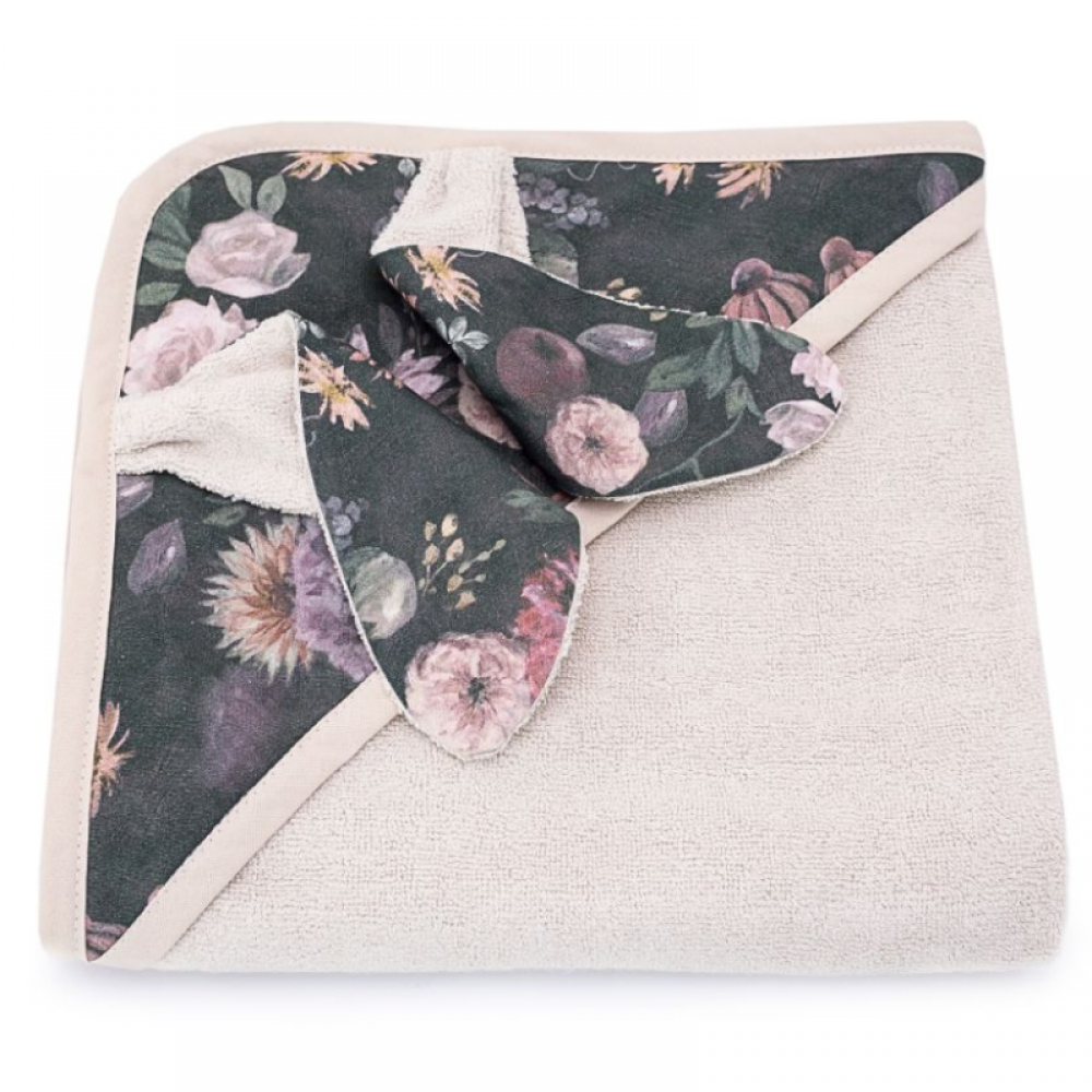 Πετσέτα με κουκούλα Makaszka Bamboo Mystery of Flowers (S)