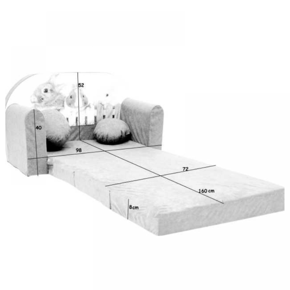 Καναπεδάκι Αναδιπλούμενο Welox Grey Forest