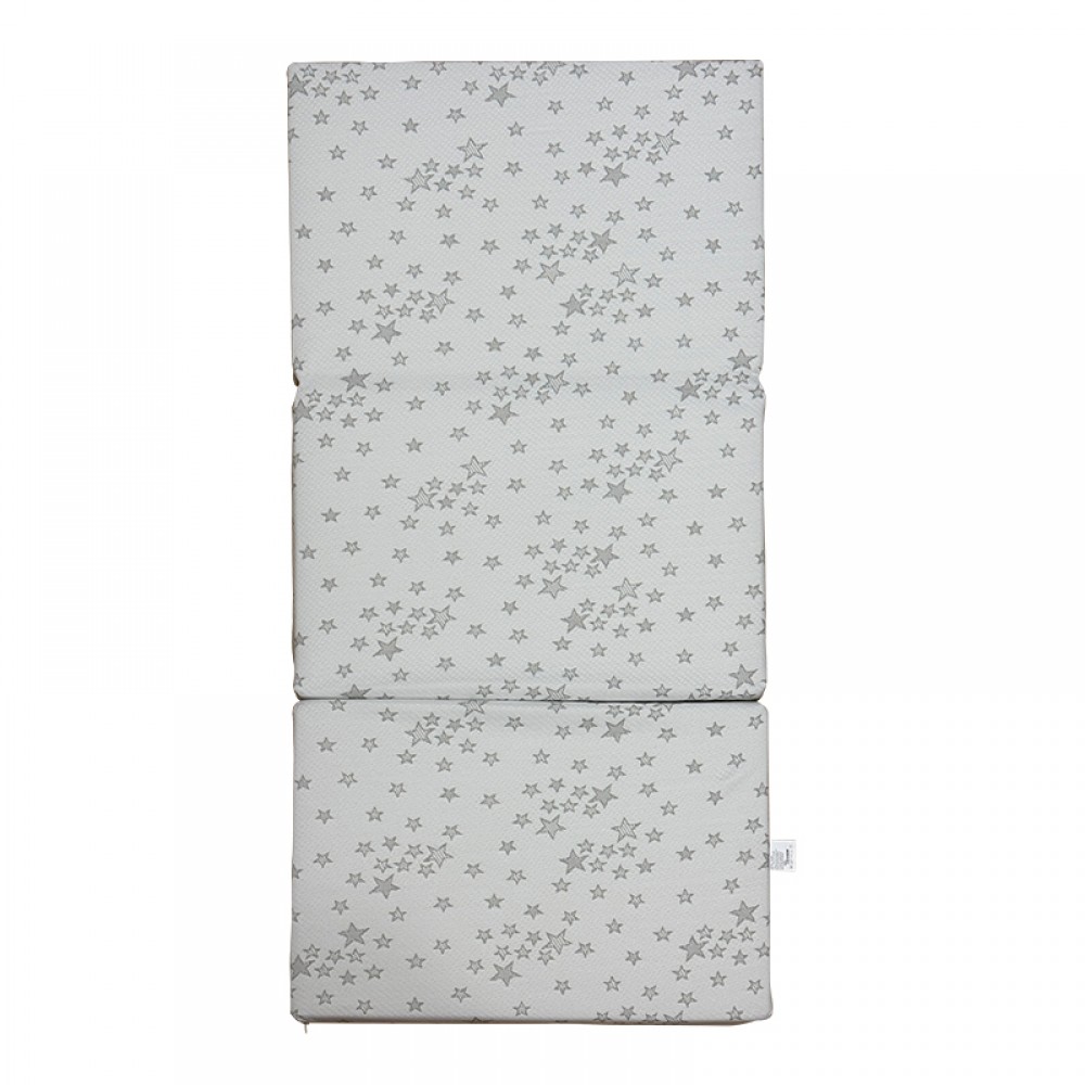 Αναδιπλούμενο Στρώμα Παρκοκρέβατου Tessor Grey Stars