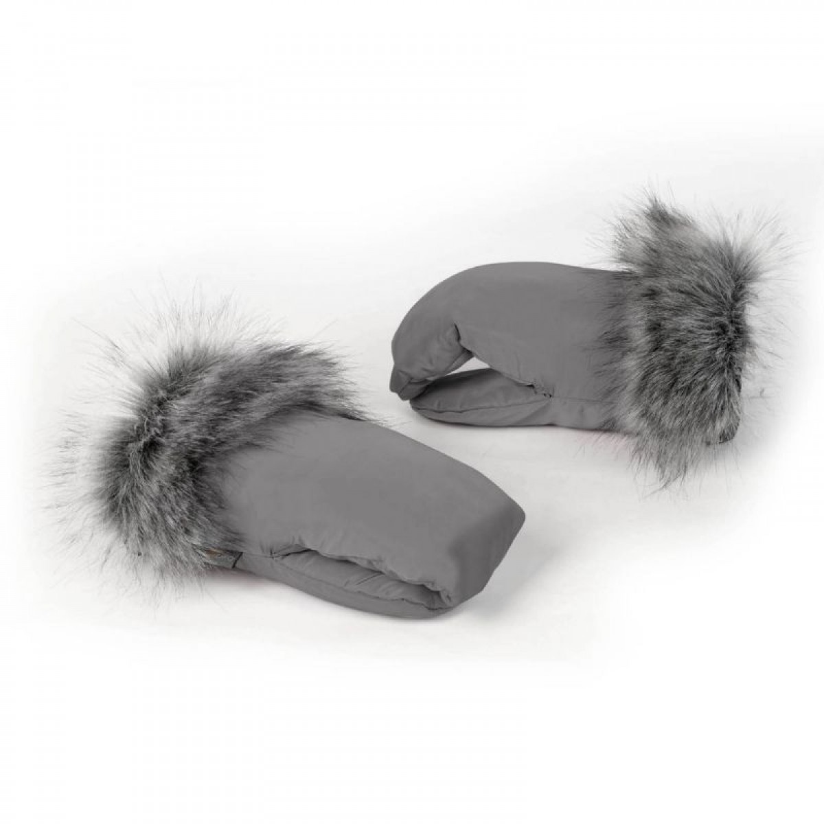 Γάντια Καροτσιού Tesoro με Γούνα Black