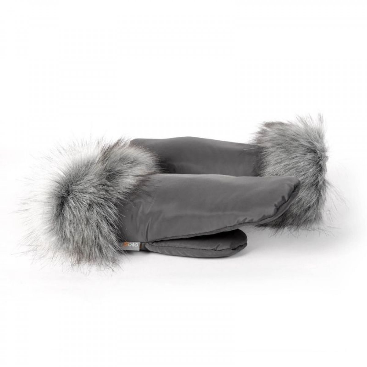 Γάντια Καροτσιού Tesoro με Γούνα Black