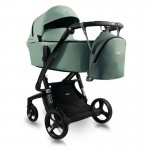 Πολυκαρότσι iBebe iStop 2in1 Black Gloss/Pistachio