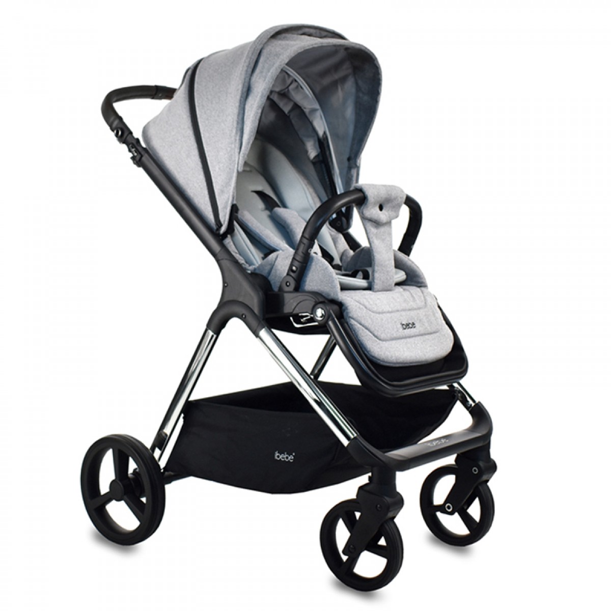 Πολυκαρότσι iBebe Ice 2in1 Chrome/Gray