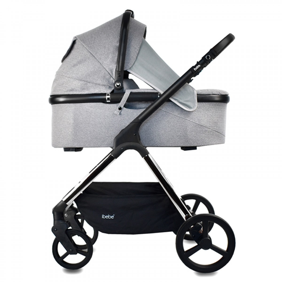 Πολυκαρότσι iBebe Ice 2in1 Chrome/Gray