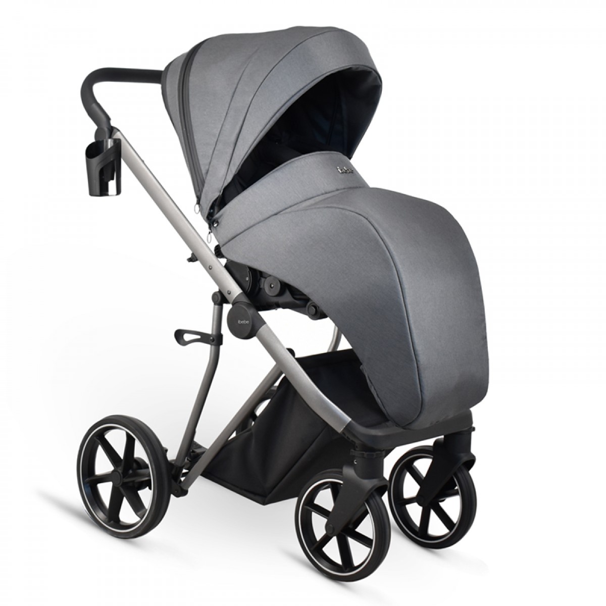 Πολυκαρότσι iBebe Next2 2in1 Grey