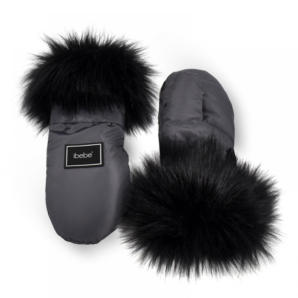 Αδιάβροχα Γάντια Καροτσιού iBebe Thermo Dark Grey