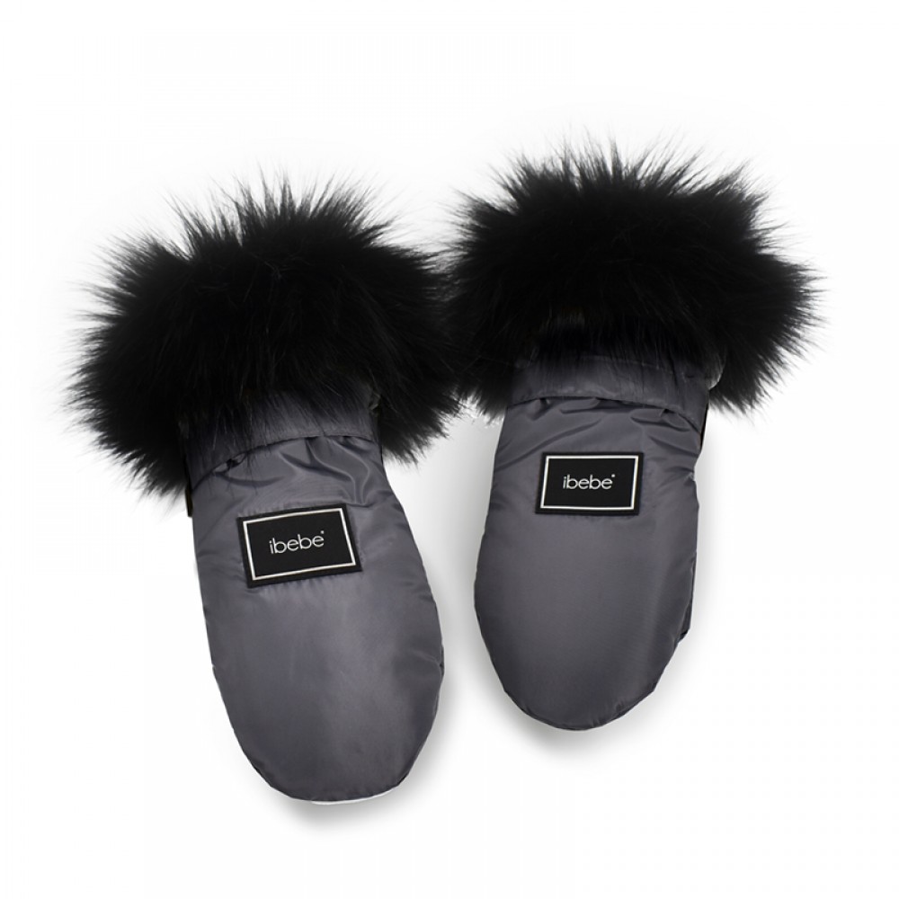 Αδιάβροχα Γάντια Καροτσιού iBebe Thermo Dark Grey