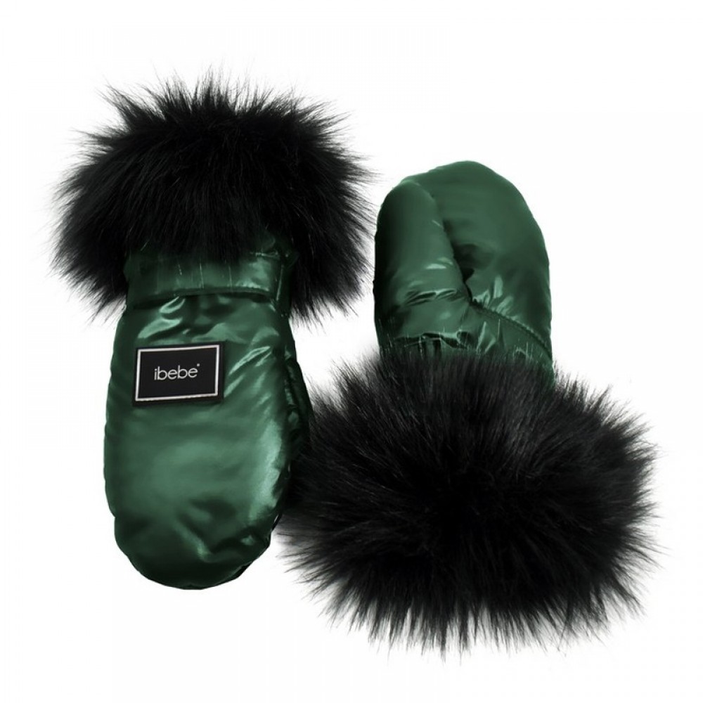 Αδιάβροχα Γάντια Καροτσιού iBebe Thermo Dark Green Gloss