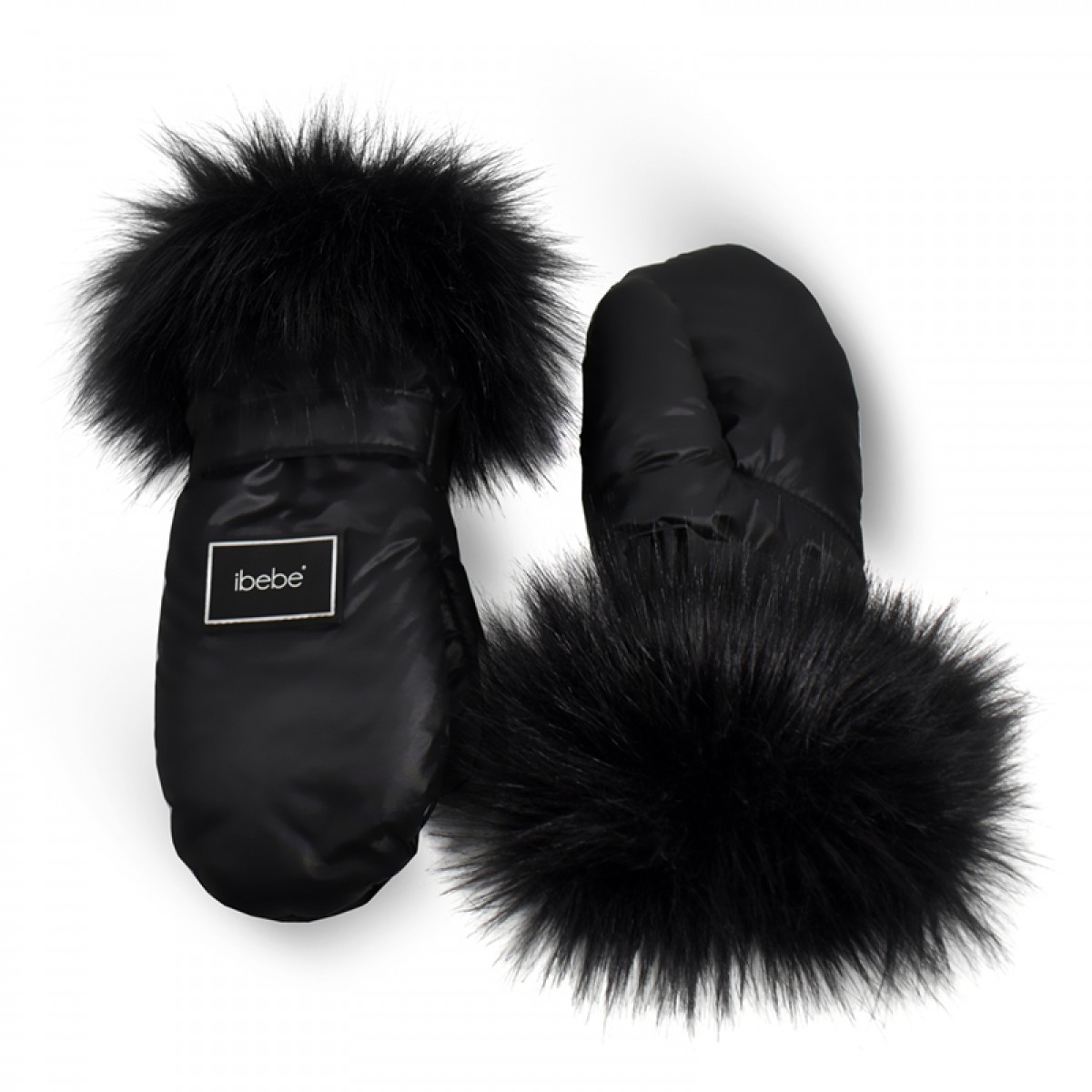 Αδιάβροχα Γάντια Καροτσιού iBebe Thermo Black Gloss