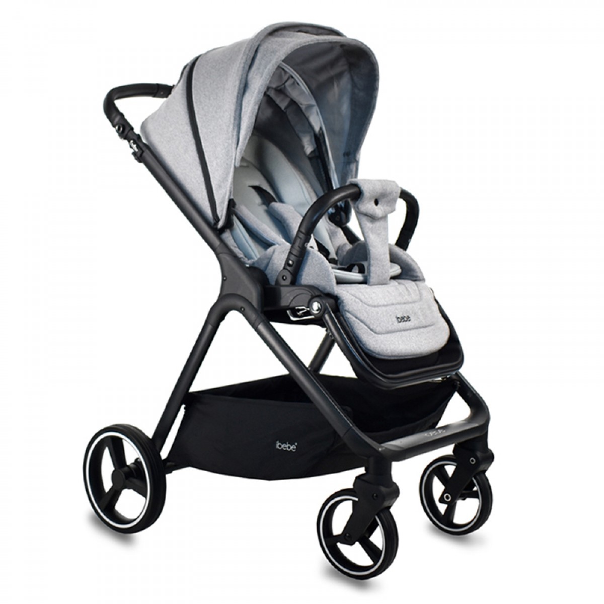 Πολυκαρότσι iBebe Ice 2in1 Black/Gray