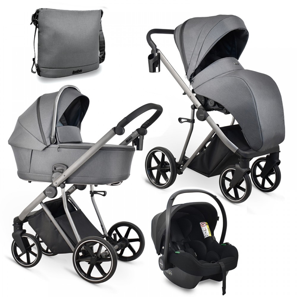 Πολυκαρότσι iBebe Next2 3in1 Grey