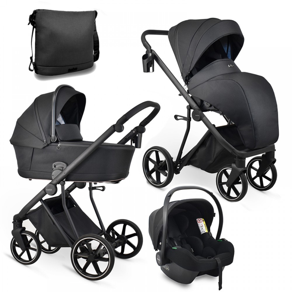 Πολυκαρότσι iBebe Next2 3in1 Black