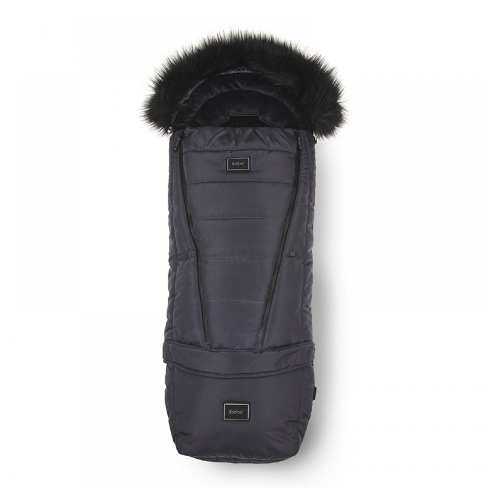 Αδιάβροχoς Ποδόσακος Καροτσιού iBebe Thermo Dark Grey