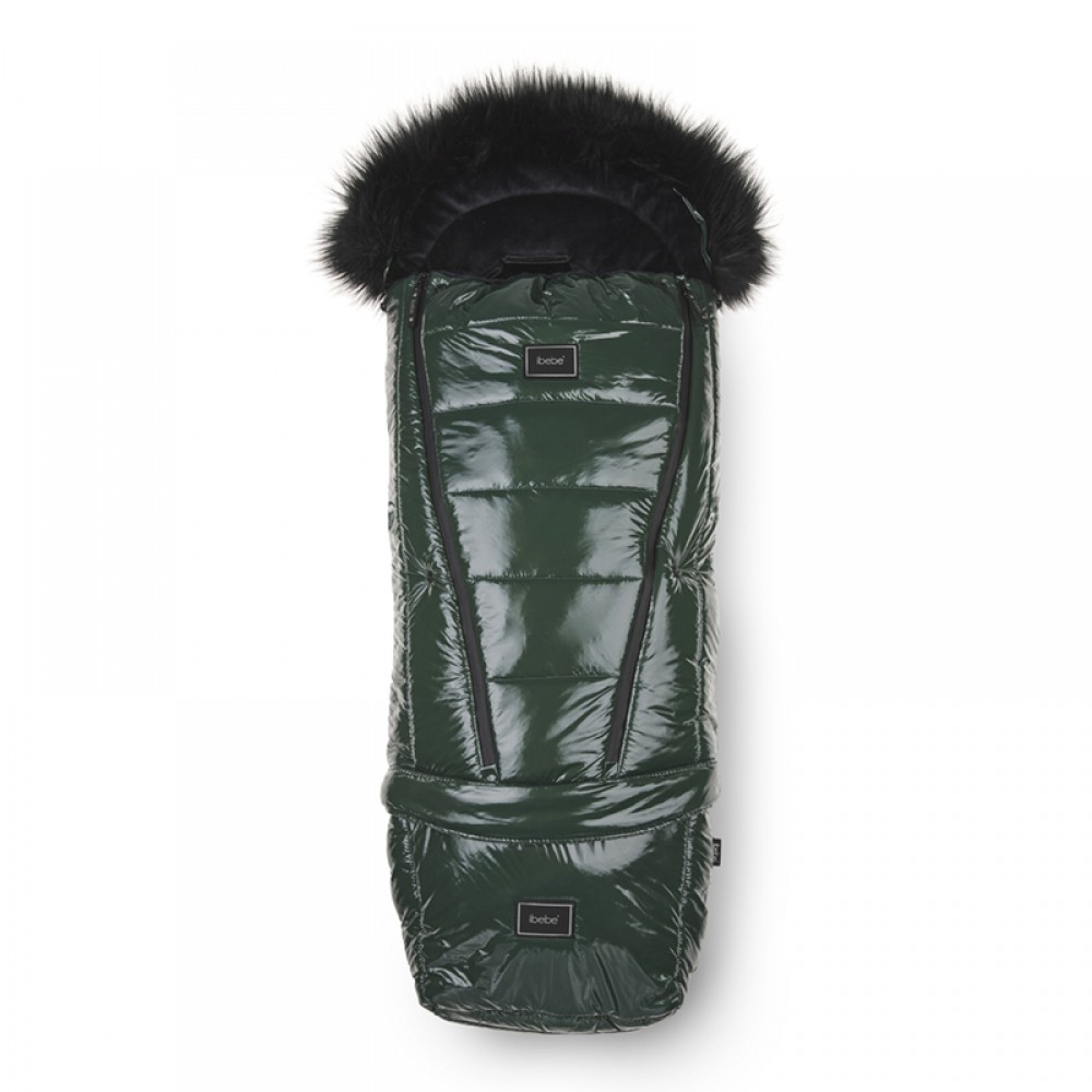 Αδιάβροχoς Ποδόσακος Καροτσιού iBebe Thermo Dark Green Gloss