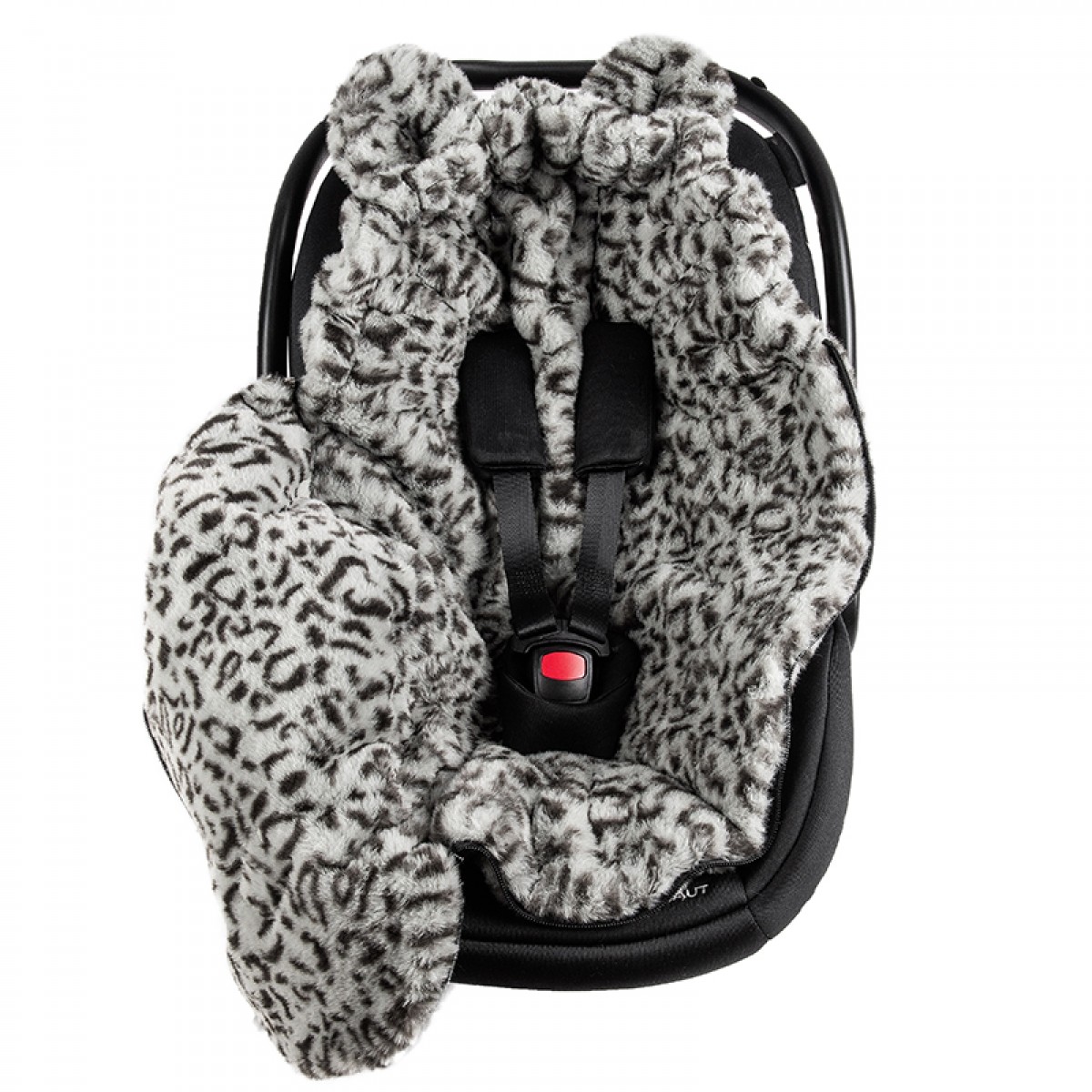 Ποδόσακος Καροτσιού / Καθίσματος Αυτοκινήτου iBebe Mini Me Velour Grey / Black Leopard
