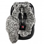 Ποδόσακος Καροτσιού / Καθίσματος Αυτοκινήτου iBebe Mini Me Velour Grey / Black Leopard